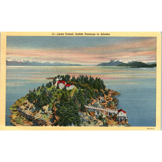 1957 Lynn Canal Inside Passage to Alaska Original Postcard TK1-30