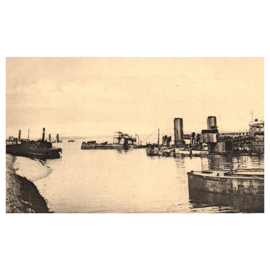 Zeebrugge-Museum Les Blockships Dans Le Canal 1918 - Original Postcard TJ8-5-2