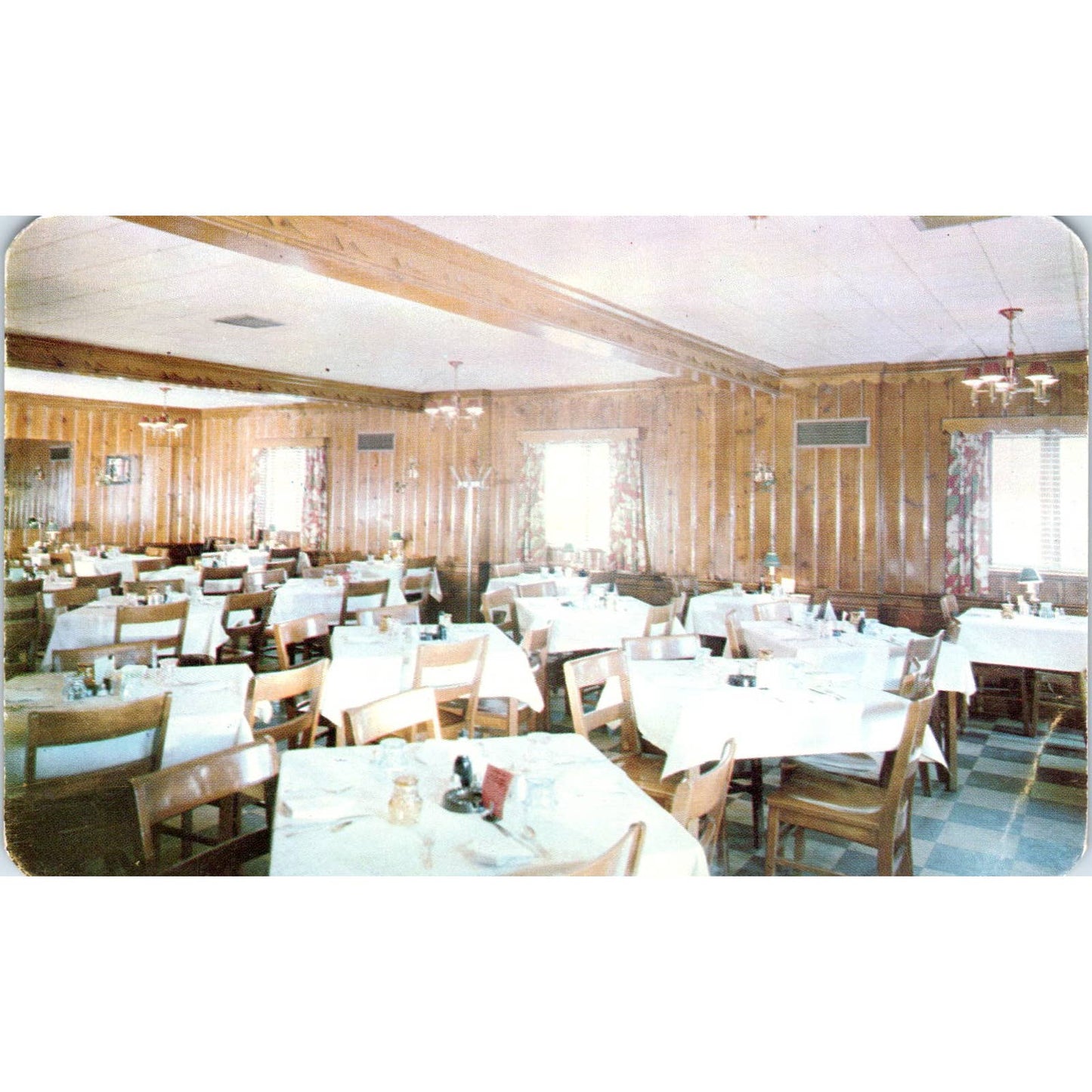 Vintage Postcard Douglas Grill Interior Monroe Street Toledo Ohio TD9