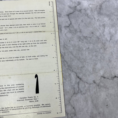 1970s Crochet King Patterns No. 2027 A Tam & Scarf No. 2027 B Cloche & Belt TJ3