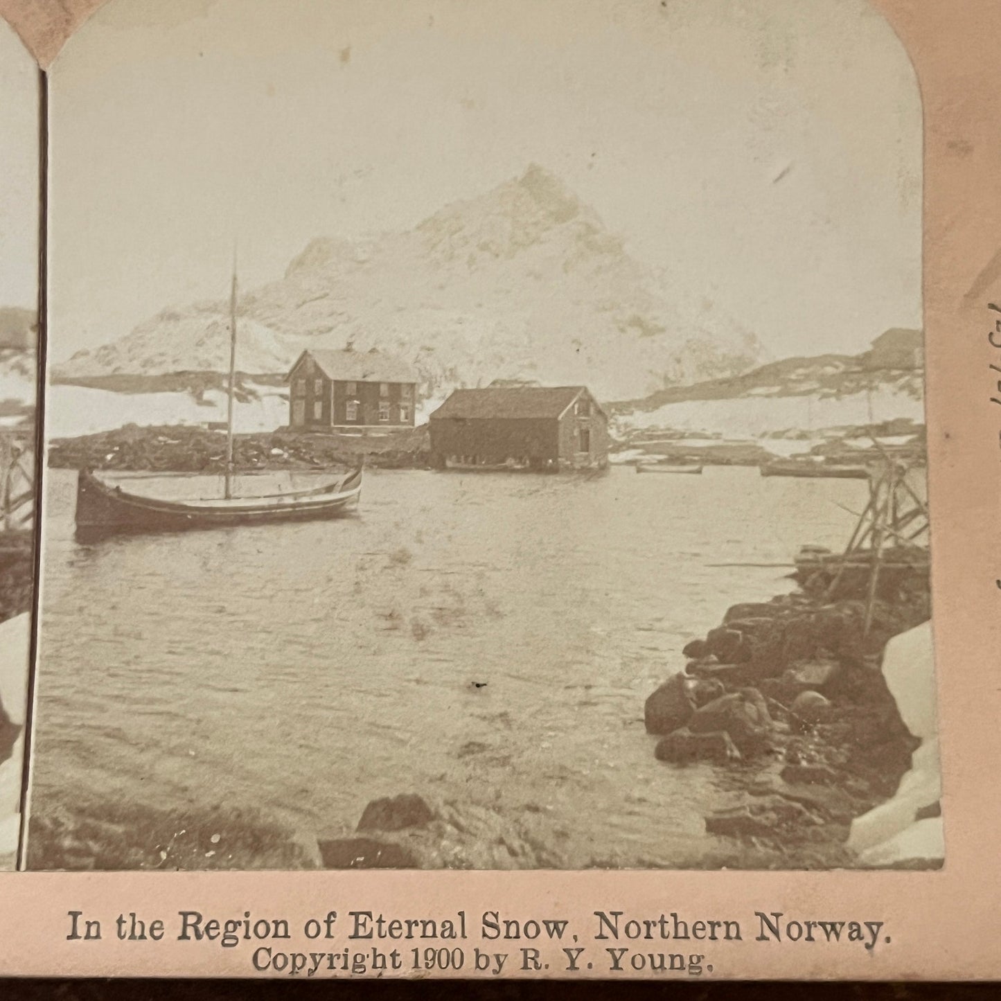 Northern Norway Region of Eternal Snow 1900 Antique Stereoview Card H2-5