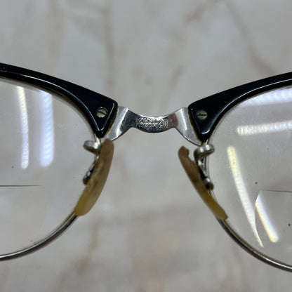 1950s Artcraft 4 1/2-5 3/4 Aluminum 12k GF Cat Eye Eyeglasses Frames TJ9G1-3