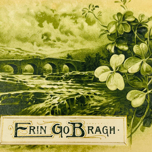 1910s St. Patrick’s Day Erin Go Bragh Salmon Leap Kenmare Embossed Winsch PA3