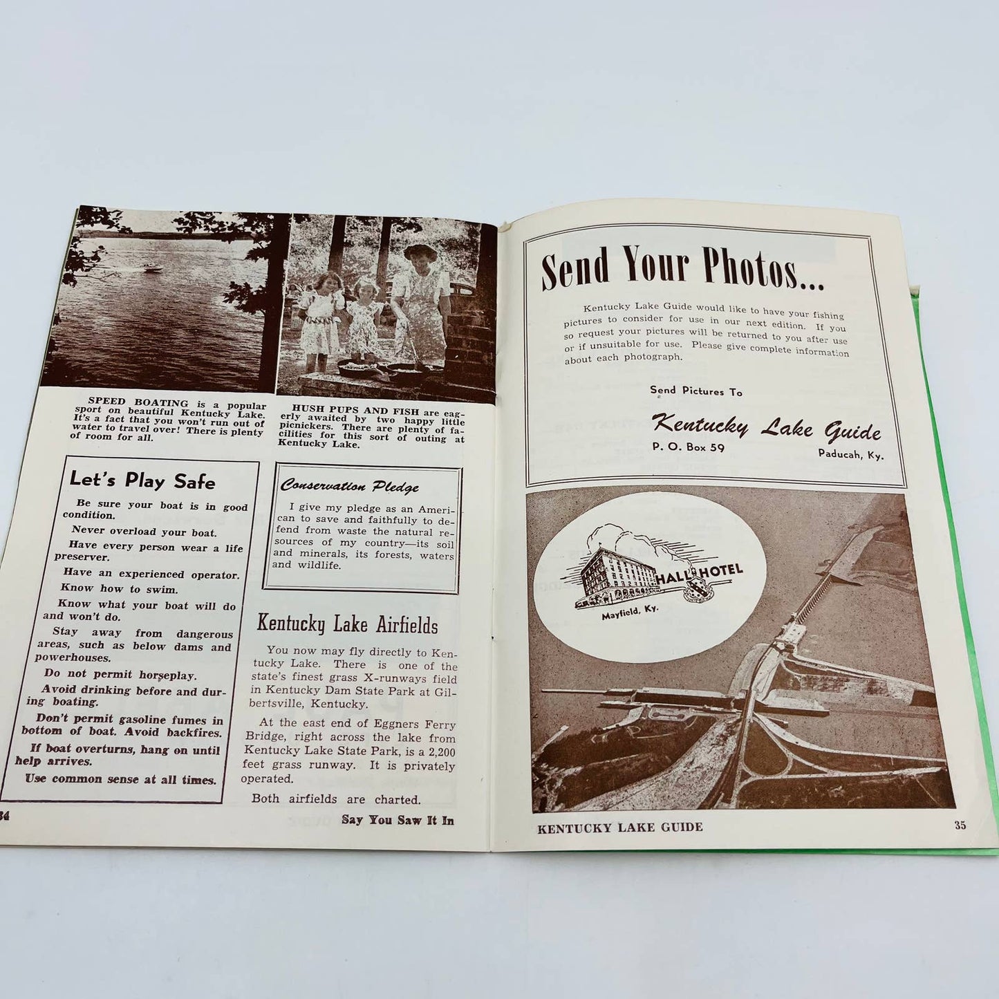 Vintage 1949 Kentucky Lake Guide Tourist Booklet C13