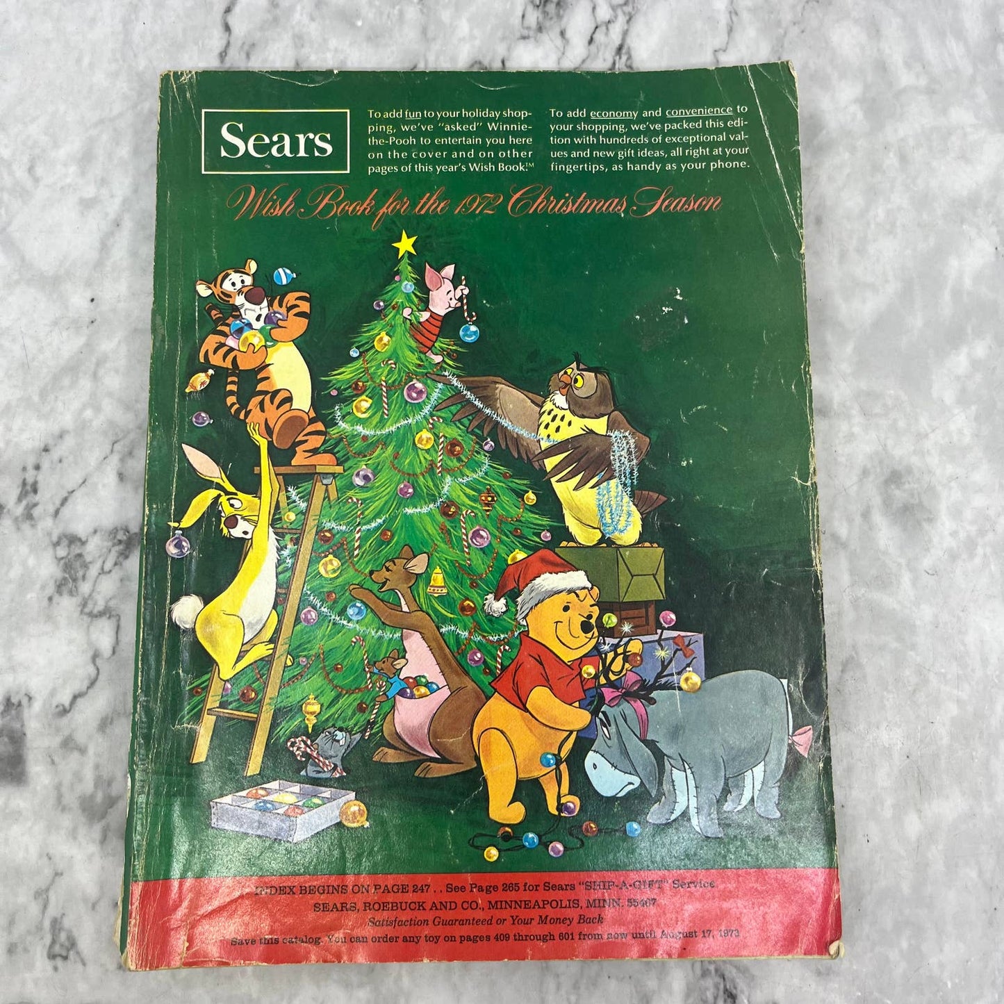 Original 1972 SEARS Christmas Wish Book Catalog Toys Barbie Hot Wheels Pooh S4