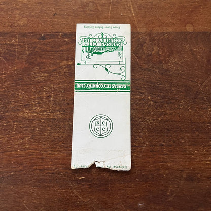 The Kansas City Country Club Kansas City MO Advertising Matchbook Cover SB3-M6