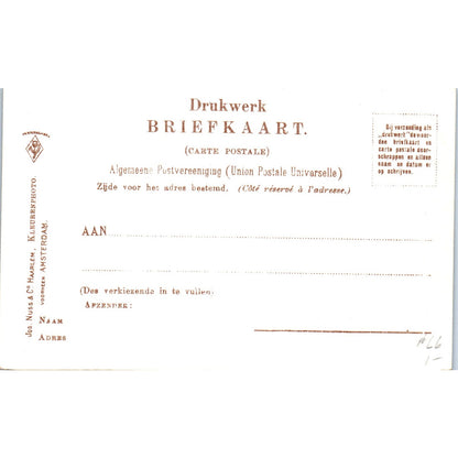 1905 Marken Jos. Nuss en Co., Haarlem Netherlands Original Postcard TK1-P13