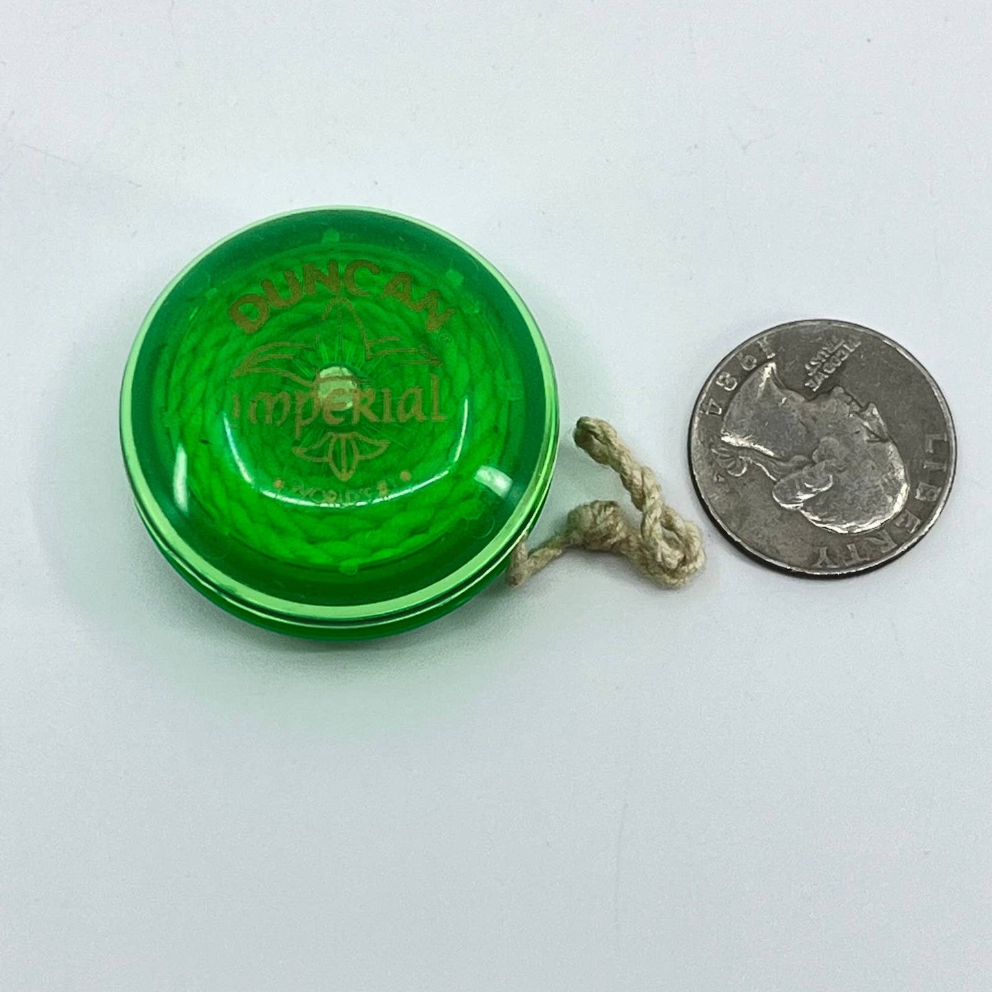Vintage Duncan Imperial World’s Smallest Yo-Yo Green Transparent TE3