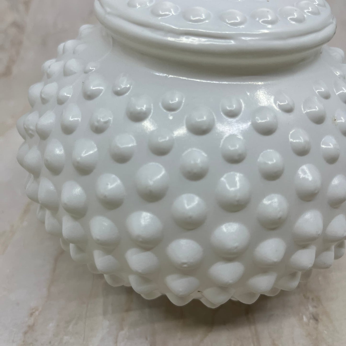 Milk Glass White Hobnail Light Shade Globe Ceiling Wall Mount 5” TE5-2