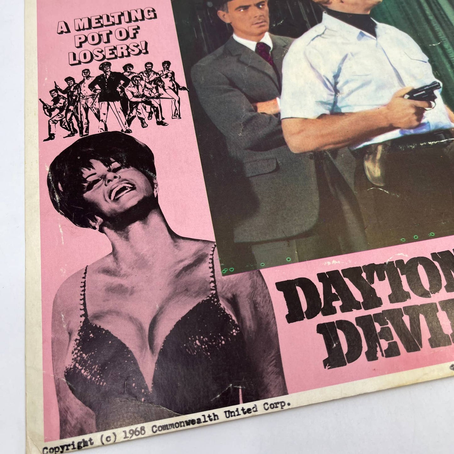 DAYTON'S DEVILS Lobby Card Rory Calhoun Leslie Nielsen Lainie Kazan 1968 FL5