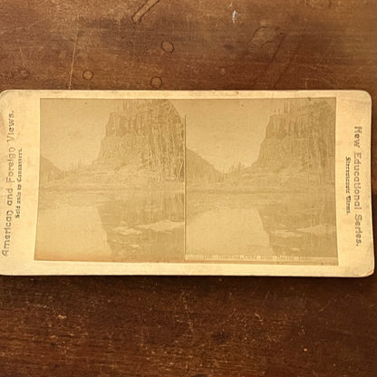 Obsidian Cliffs Near Beaver Lake Antique Stereoview Card TJ9-V3