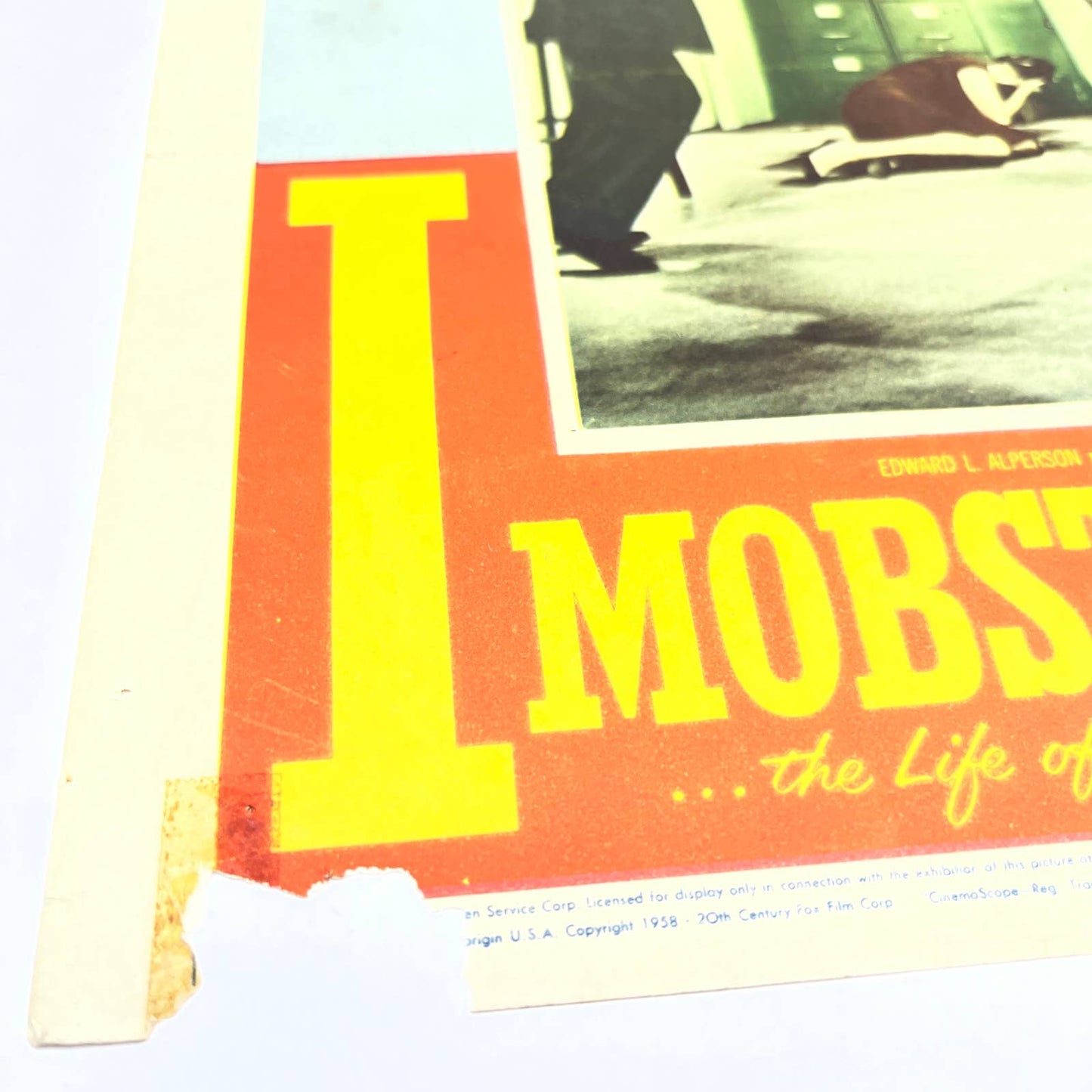 1958 Lobby Card I Mobster Steve Cochran Lita Milan Robert Strauss FL4