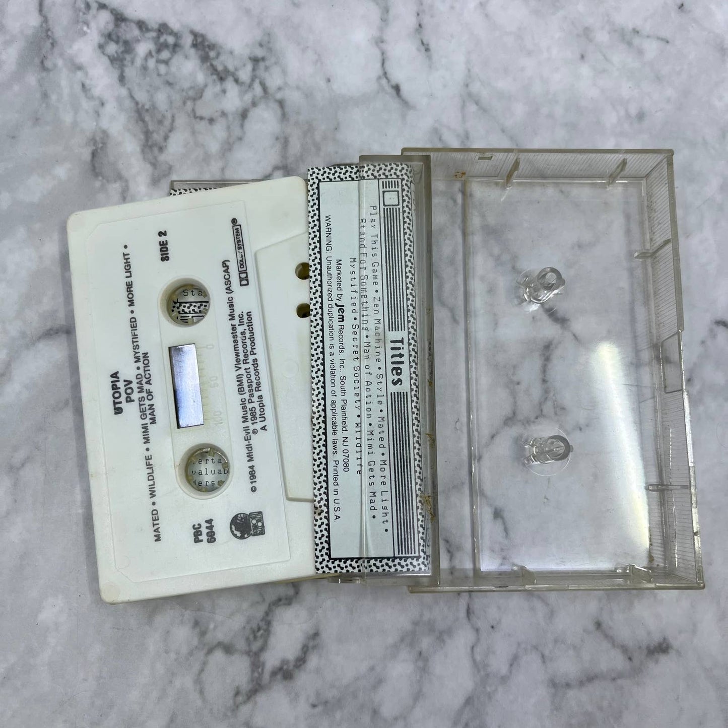 Utopia – POV- 1984 Cassette Tape  TJ3-9