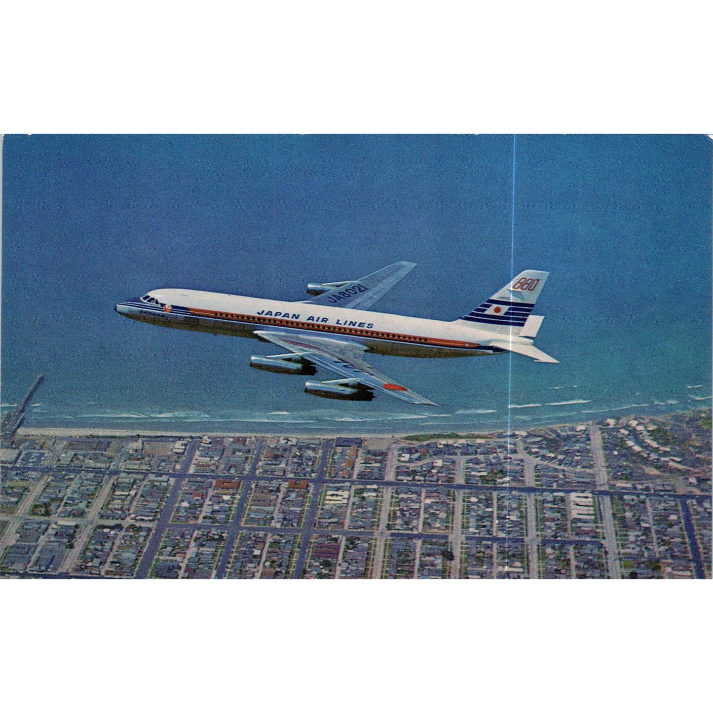 JAL Japan Airlines Passenger Jet Plane Original Postcard P2-4