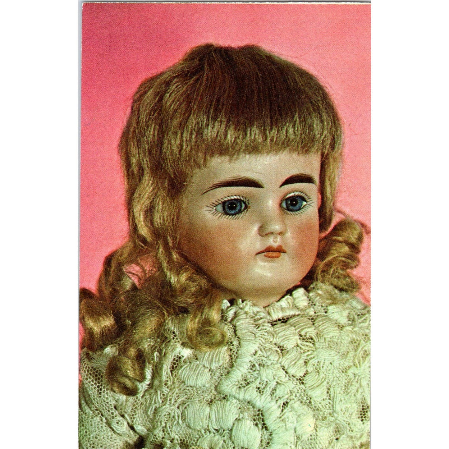 Ball-Head Bisque Kid Body Doll Art Studio 1971 Original Postcard PB6