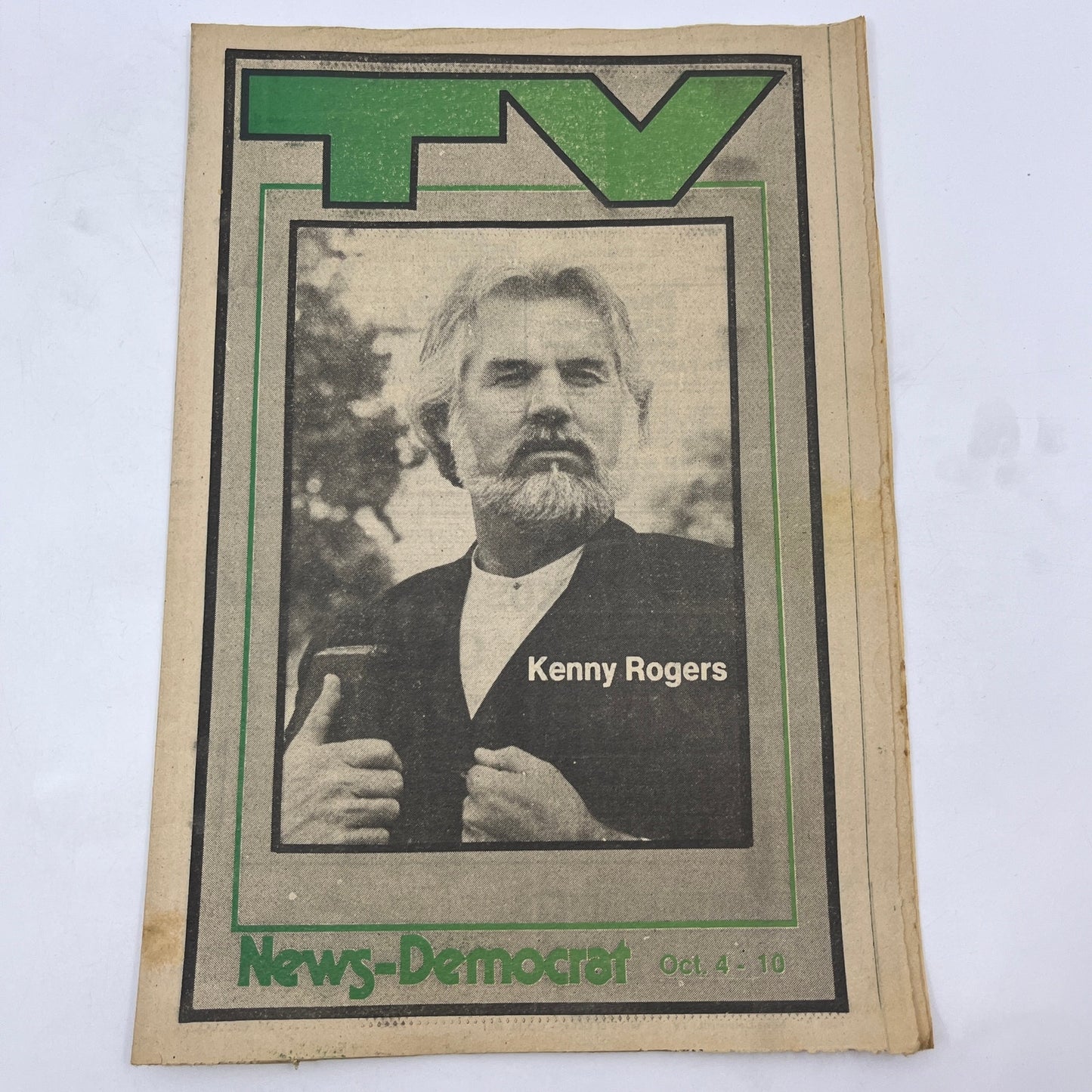 1981 Oct 4 Bellville IL News-Democrat TV Listings Magazine Kenny Rogers A18
