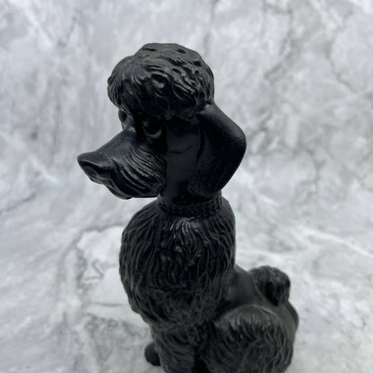 Vintage MCM Kitschy 7.5" Plastic Black Poodle Coin Bank TB6