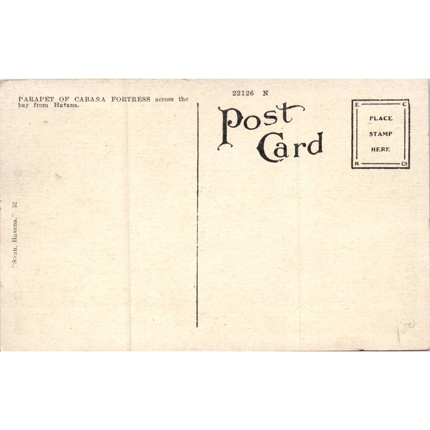 Parapet of Cabana Fortress Across Bay From Havana Cuba Original Postcard TK1-P16