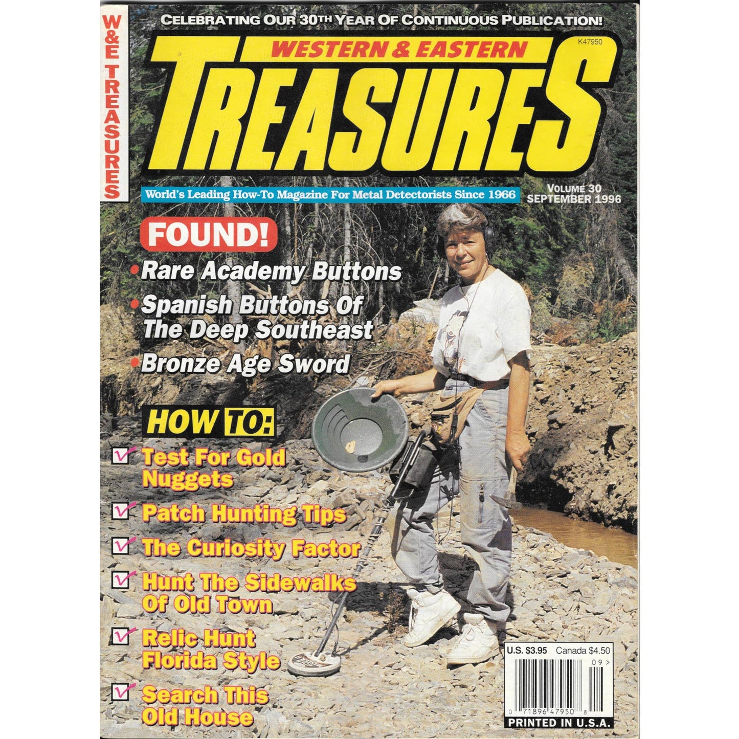 Western and Eastern Treasures Magazine Sept 1996 Vol. 30 Metal Detecting Gold M1