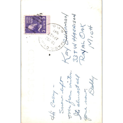 Winter Conservation School 1947 Original Postcard P3-3