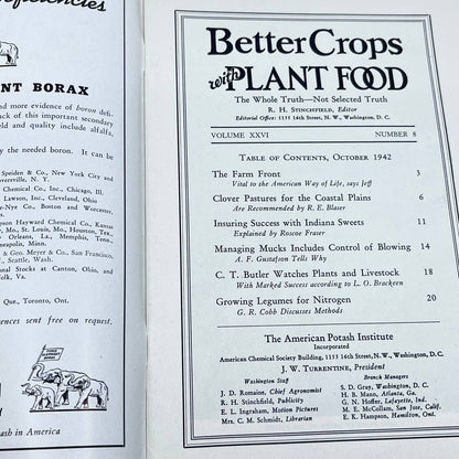 1942 Better Crops With Plant Food Pocket Book of Agriculture American Potash TF7