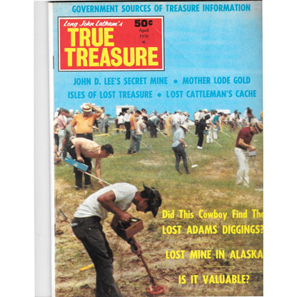 Long John Lathams Lost Treasure Magazine Lost Mines, Buried, Sunken Apr 1970 MB1
