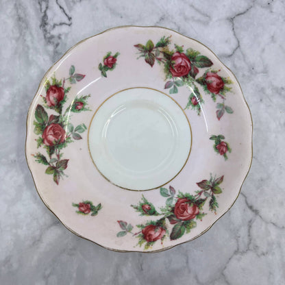Colclough Bone China SAUCER Flowers England Roses pink & white TA7