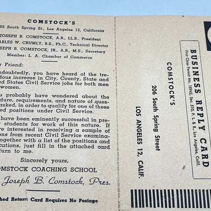 1950s Civil Service Forms Huntington WV Los Angles CA SC5