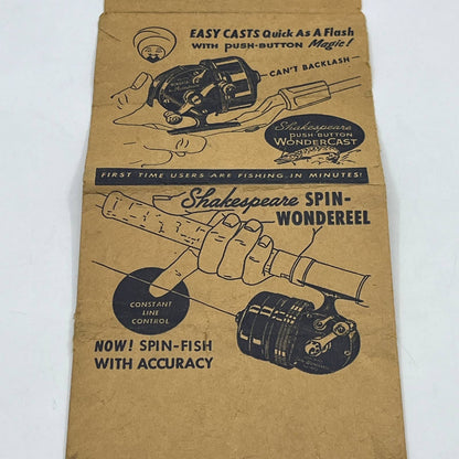 1950s Shakespeare Spin-Wondereel Fishing Reel Advertising Package Envelope AC9