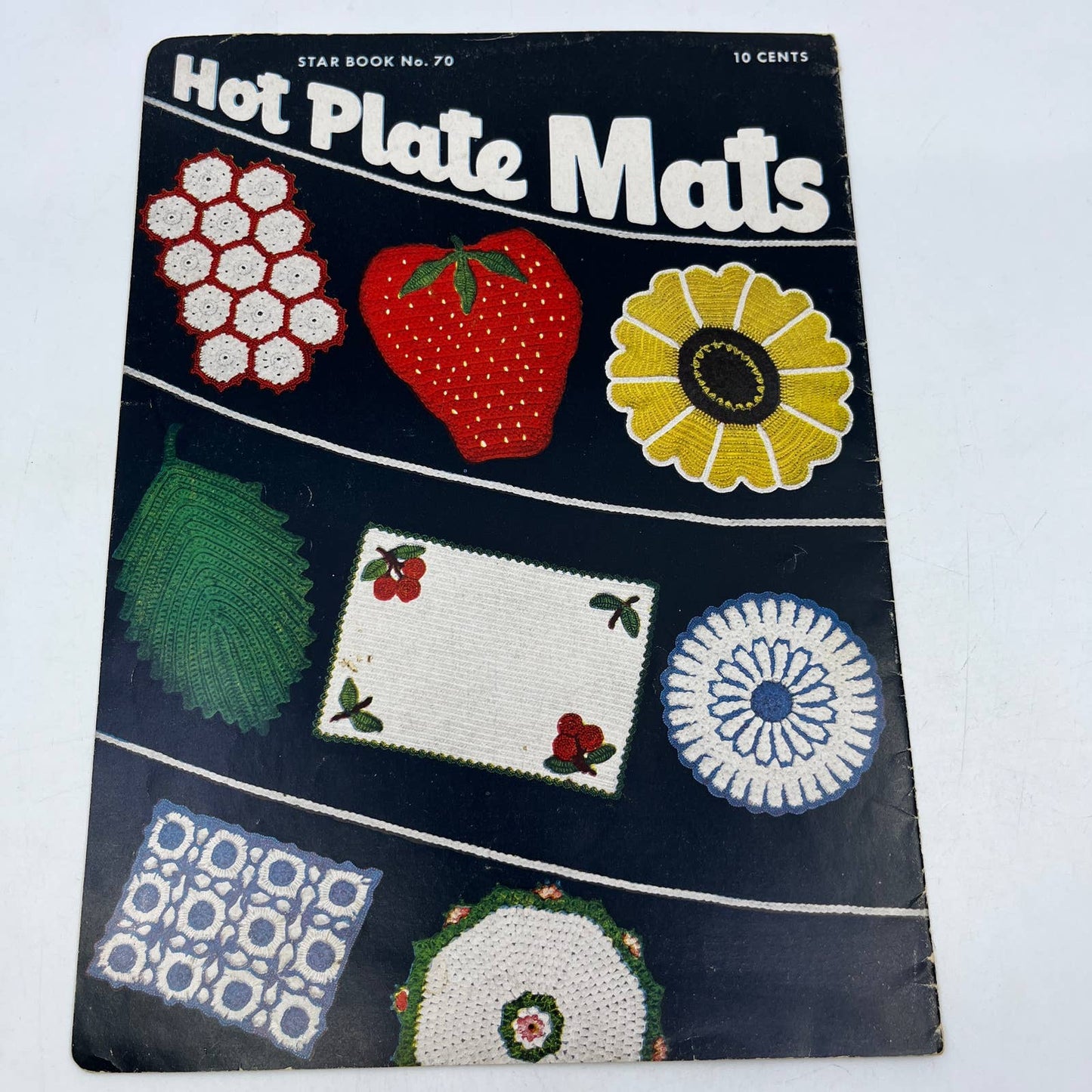 Vintage 1950 Star #70 Pot Holders Hot Plate Mats Pattern Booklet Crochet TH7