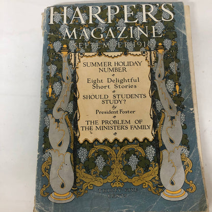 Harpers Monthly Magazine September 1916 WWI Mark Twain The Mysterious Stranger