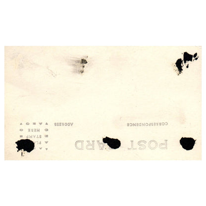 WWI Battleship Scene - Rough Seas in the Pacific - Original Postcard RPPC TJ8-4