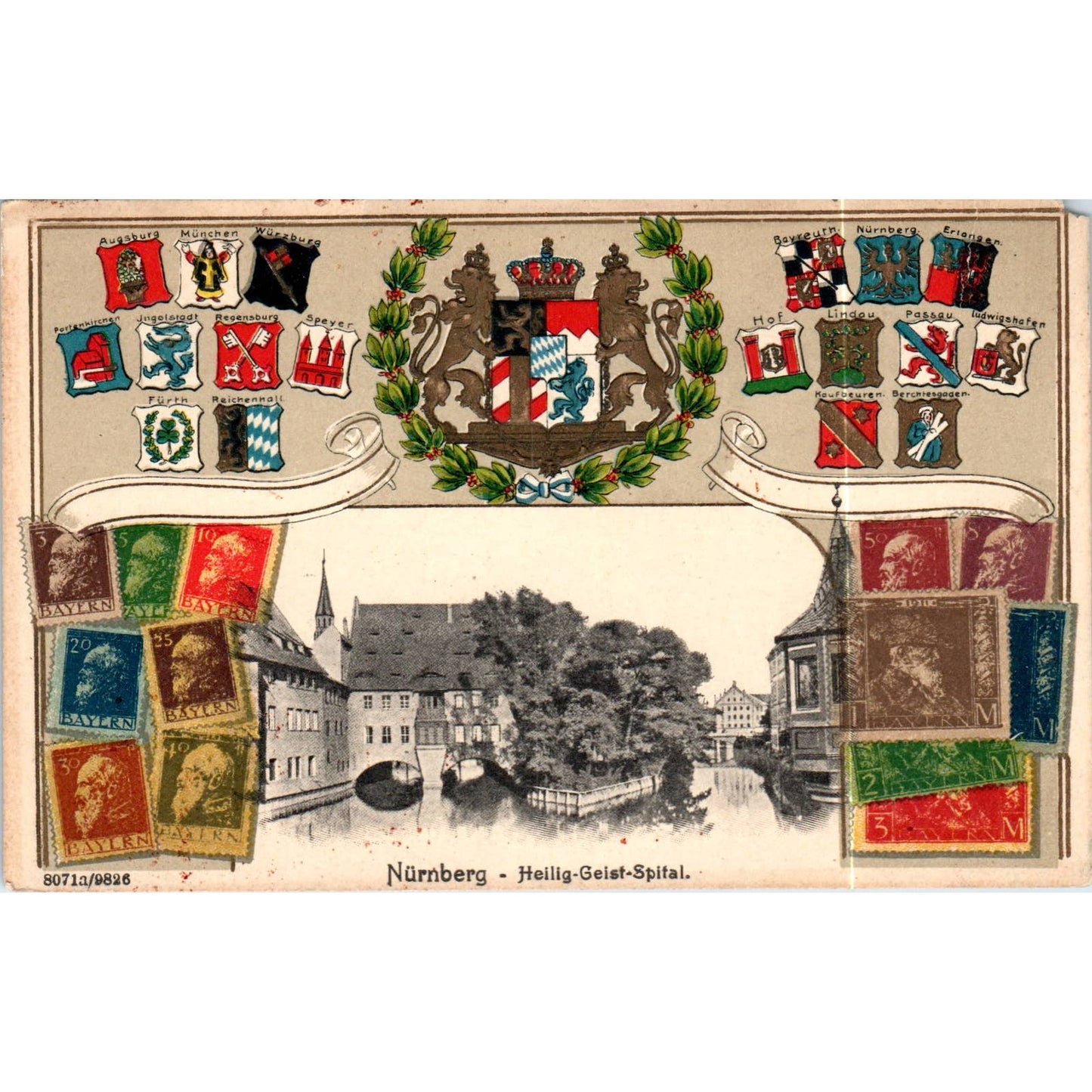 Nurnberg Heilig Geist Spital Original Postcard TK1-P18