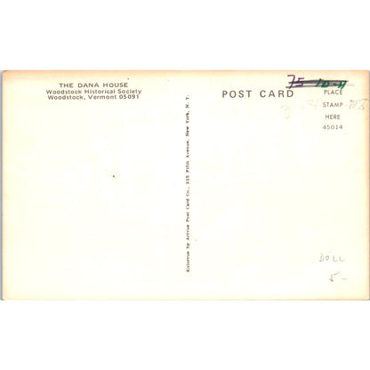 The Dana House Woodstock Historical Society VT Original Postcard PB10