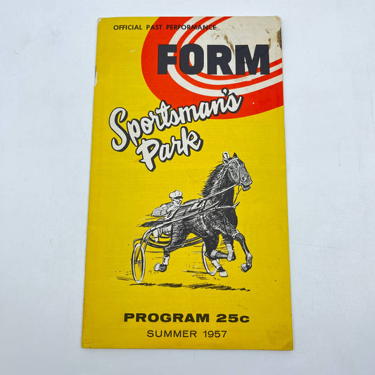 1957 Sportsman’s Park Chicago Horse Racing Form TE3