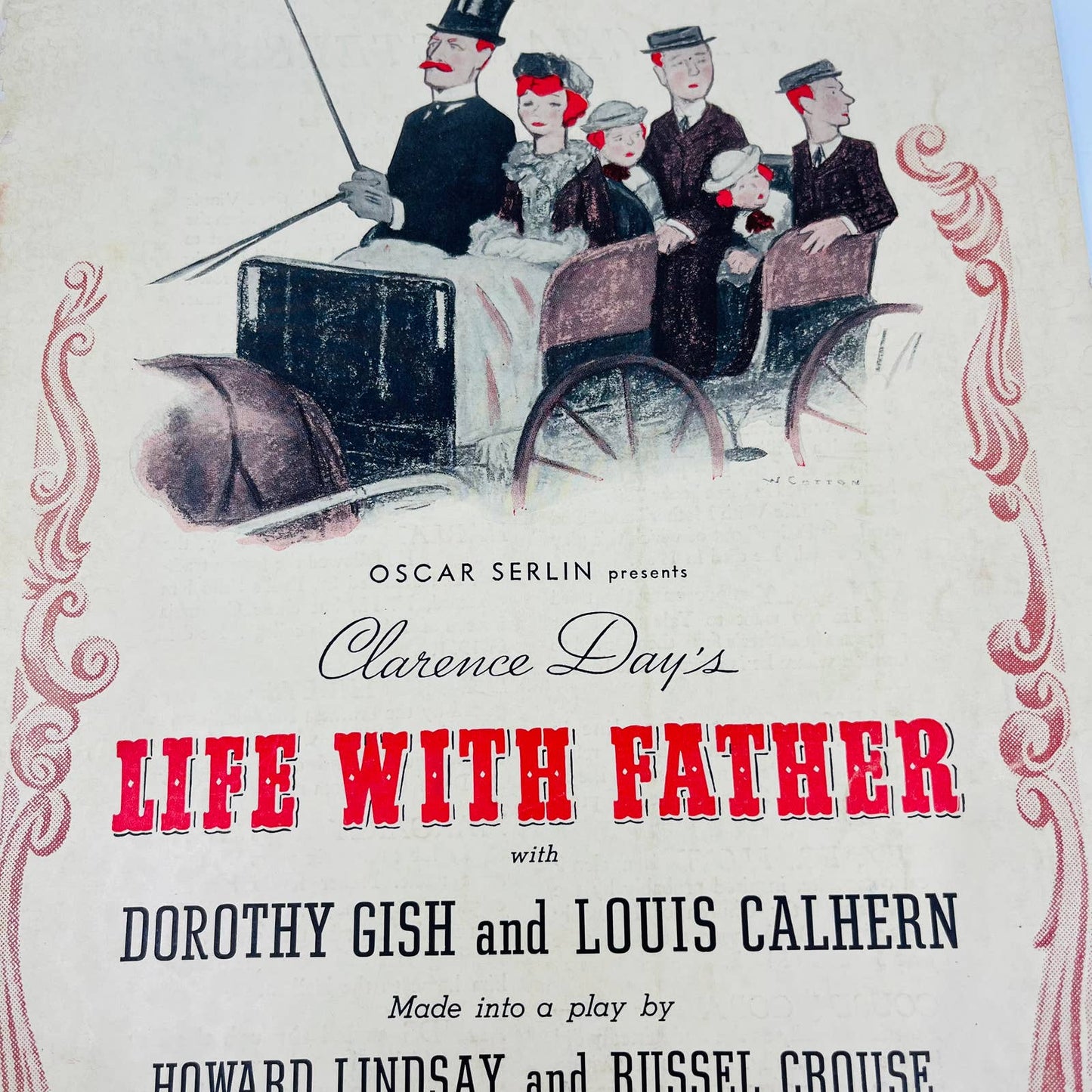 1940 LIFE WITH FATHER Dorothy Gish Clarence Day Souvenir Theater Program BA3