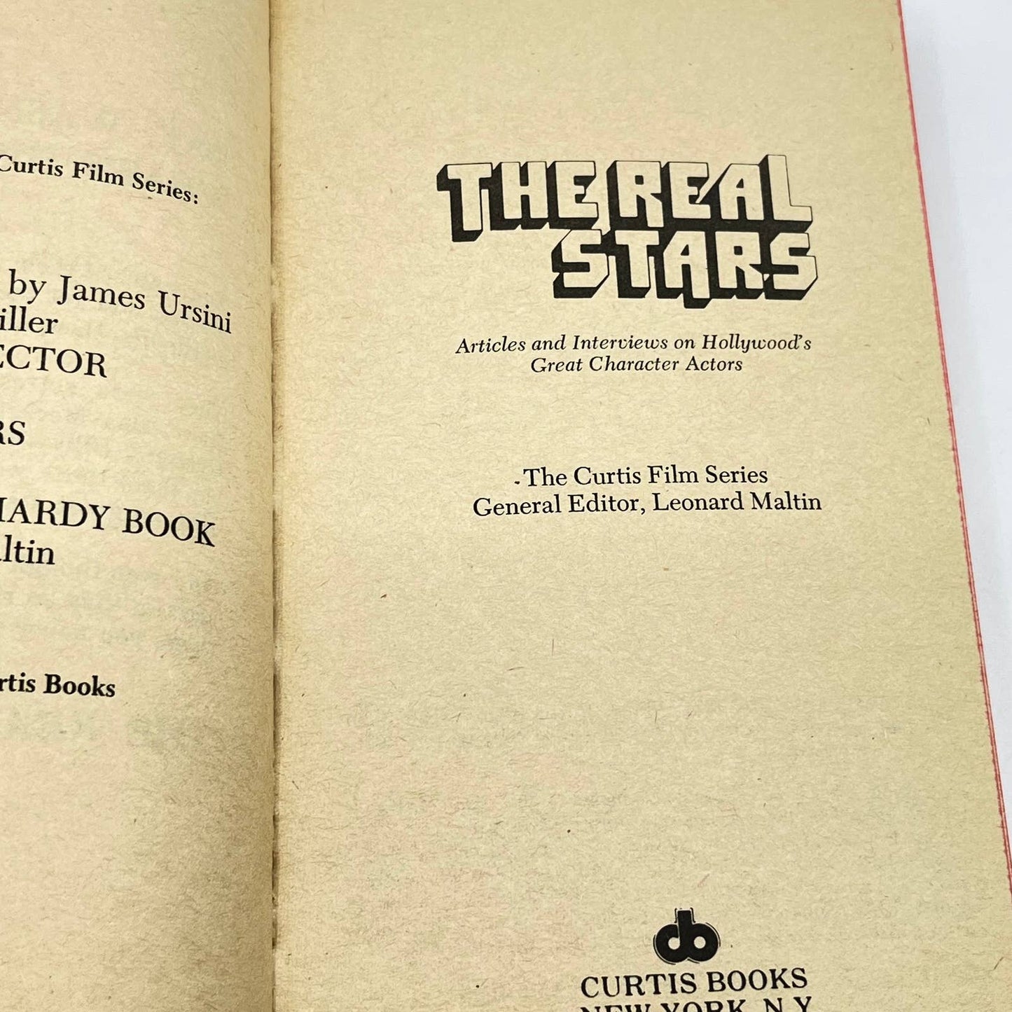 Vintage Hollywood History Paperback - The Real Stars by Leonard Martin TF5