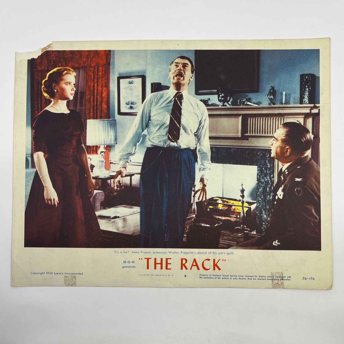 THE RACK Lobby Card Paul Newman Anne Francis Wendell Corey Lee Marvin FL3