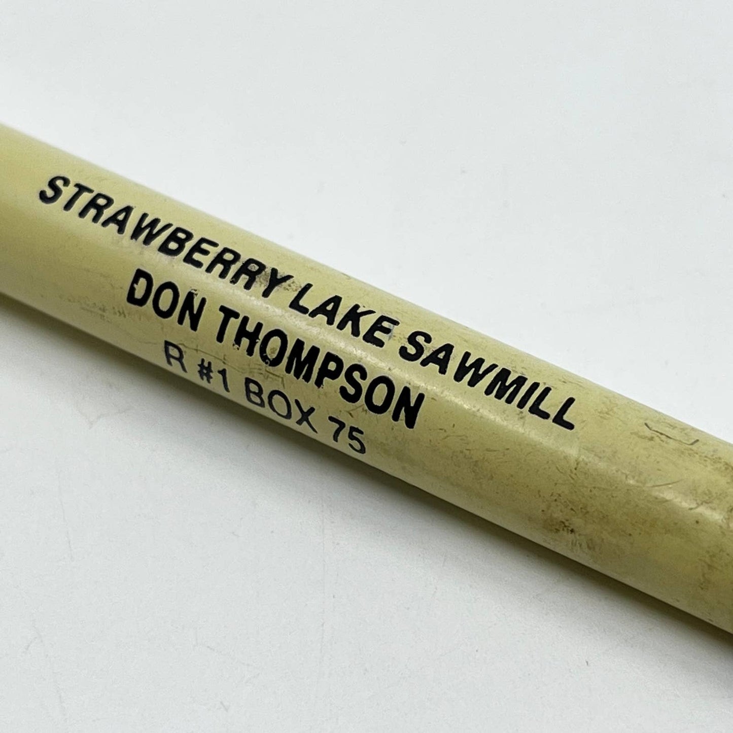 VTG Advertising Pen Don Thompson Strawberry Lake Sawmill Omega MN Bobcat SC3