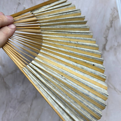 Vintage Hand Painted Asian Bamboo Fan TI7-S1