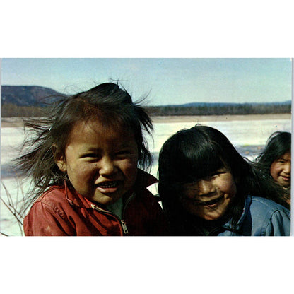 Alaskan Eskimo Children - Original Postcard TJ7-RP1