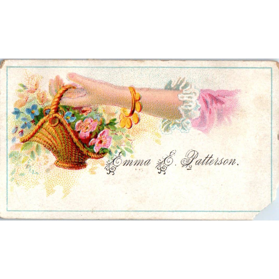 1880s Victorian Calling Card - Emma E. Patterson SF2