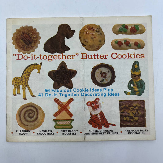 Vintage 1960’s Do It Together Butter Cookies Paperback Cookie Book Pillsbury TG6