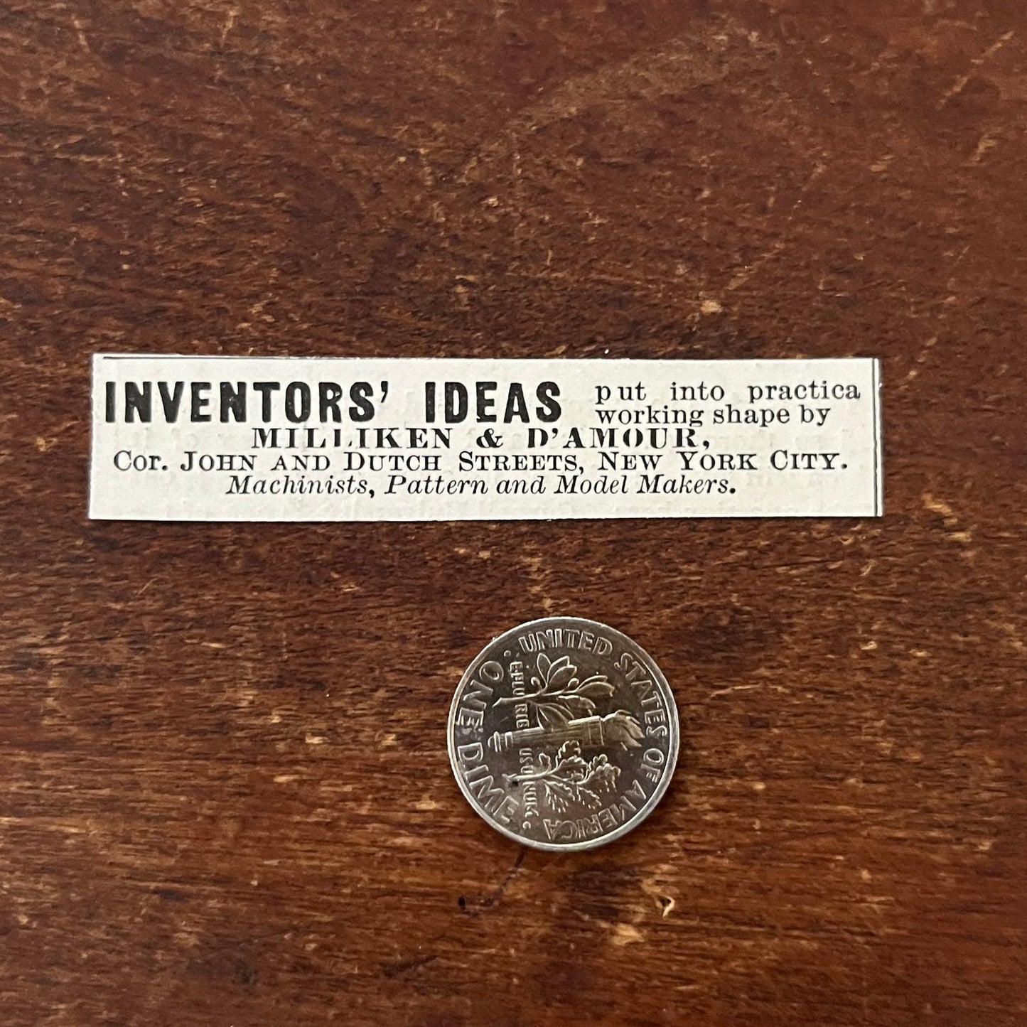 Inventors' Ideas Milliken & D'Amour NYC Original Advertisement AD8-P28