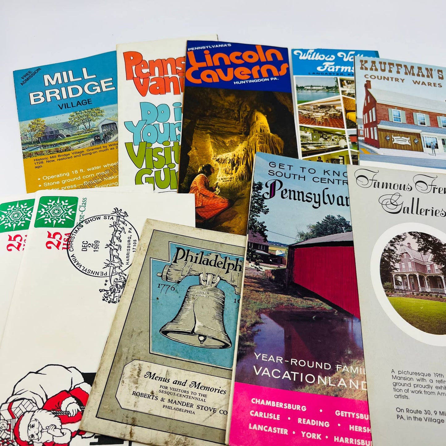 1970s-80s Lot of 20+ Pennsylvania Tourist Brochures Flyers & Maps TD5