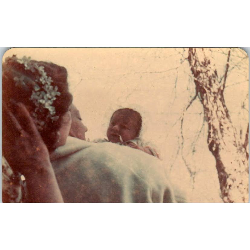 Vintage Photograph of an African American Infant Baby and Mother 2.5x1.75 EA3
