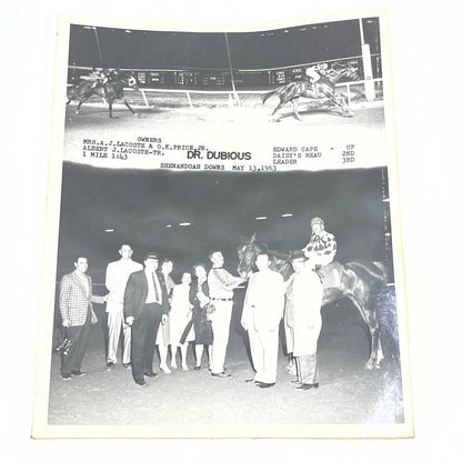 1963 Original Horse Race Winner Photo "Dr. Dubious" Shenandoah Downs AC5-2