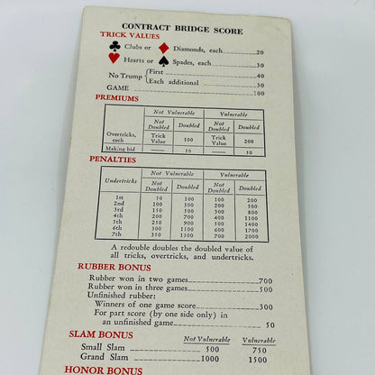 1943 WWII Coca-Cola Bridge Score Tally Card Pad AD Woman Army Nurse C3