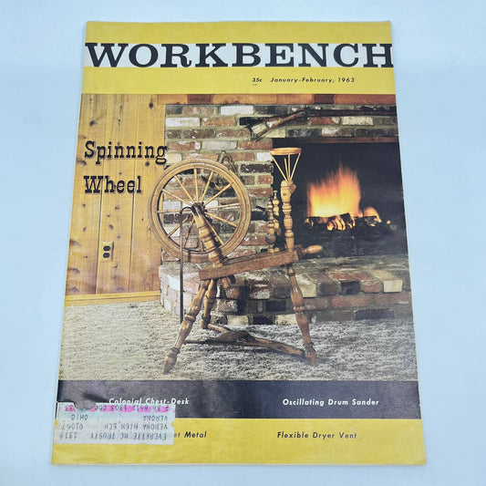 1963 Jan-Feb Workbench Magazine MCM Furniture Nativity Drum Sander TF9