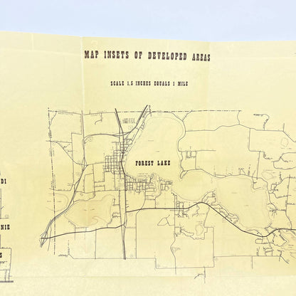 1970s Highway Map Washington County Minnesota Stillwater Woodbury Newport TG2
